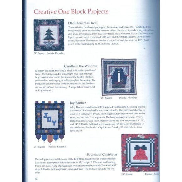 Christmas Traditions Quilt Block Party Series 4 Quilt in a Day Paperback 1992 - Picture 4 of 7